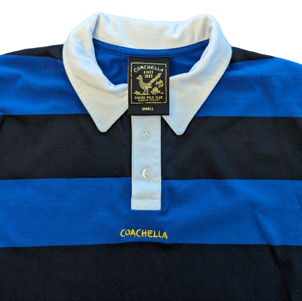 2012 Coachella Empire Polo Club Striped Rugby Shirt